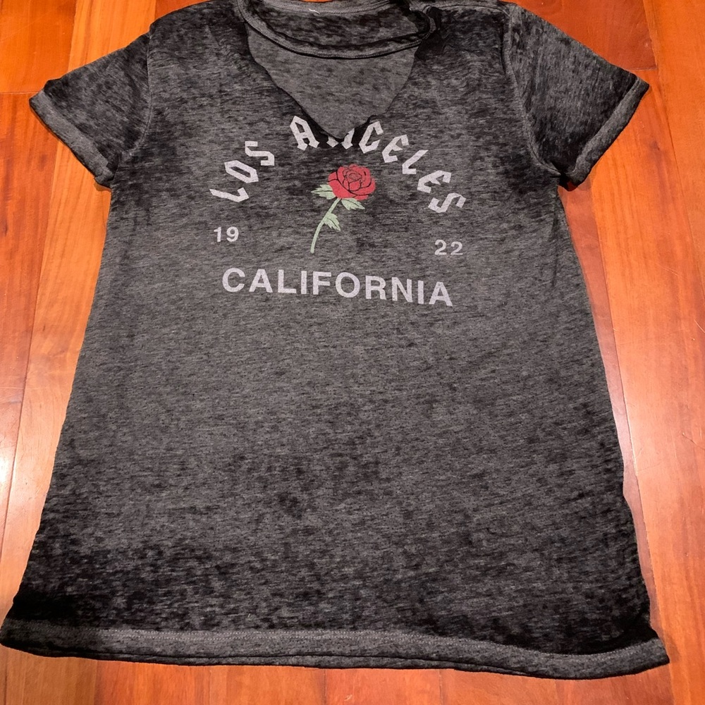 Funky Los Angeles top - distressed & very soft